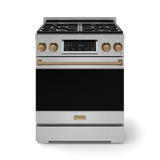 30 Inch Professional Gas Range with Tilt Panel Touch Control in Stainless Steel/Bronze | Gordon Ramsay Series - (RSG30BRZ) -