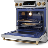 30 Inch Professional Gas Range with Tilt Panel Touch Control in Stainless Steel/Bronze | Gordon Ramsay Series - (RSG30BRZ) -