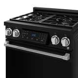 30 Inch Professional Gas Range with Tilt Panel Touch Control in Black/Stainless Steel | Gordon Ramsay Series - (RSG30BSS) -