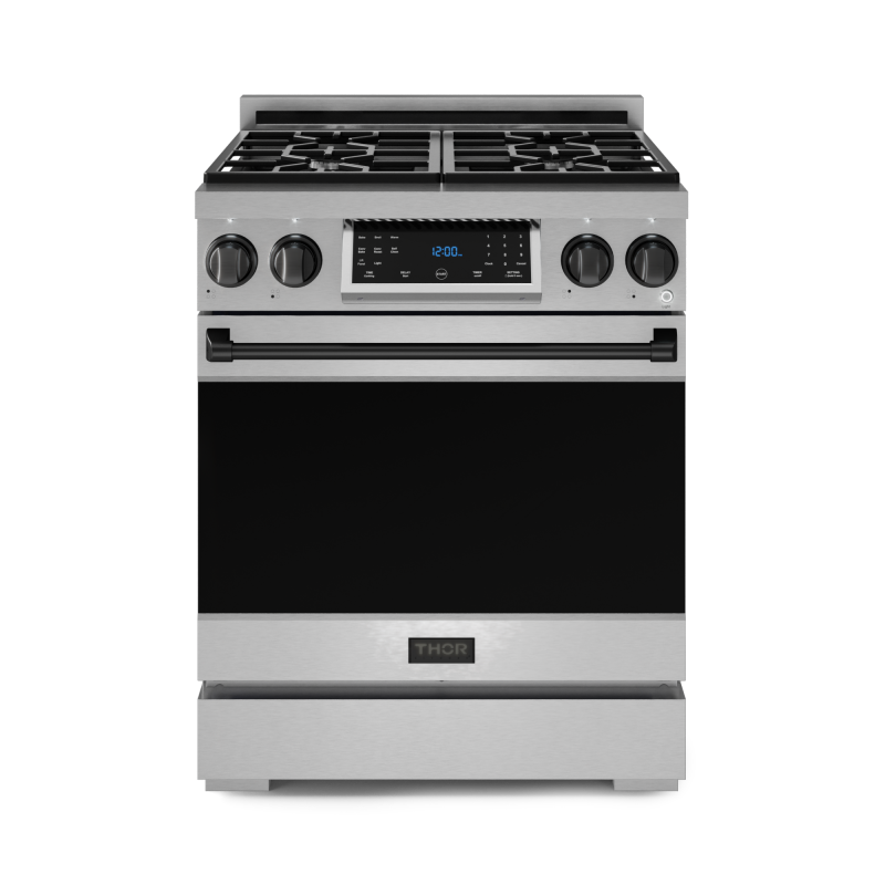 30 Inch Professional LP Range with Tilt Panel Touch Control in Stainless Steel/Black | Gordon Ramsay Series - (RSG30LPBLK) -