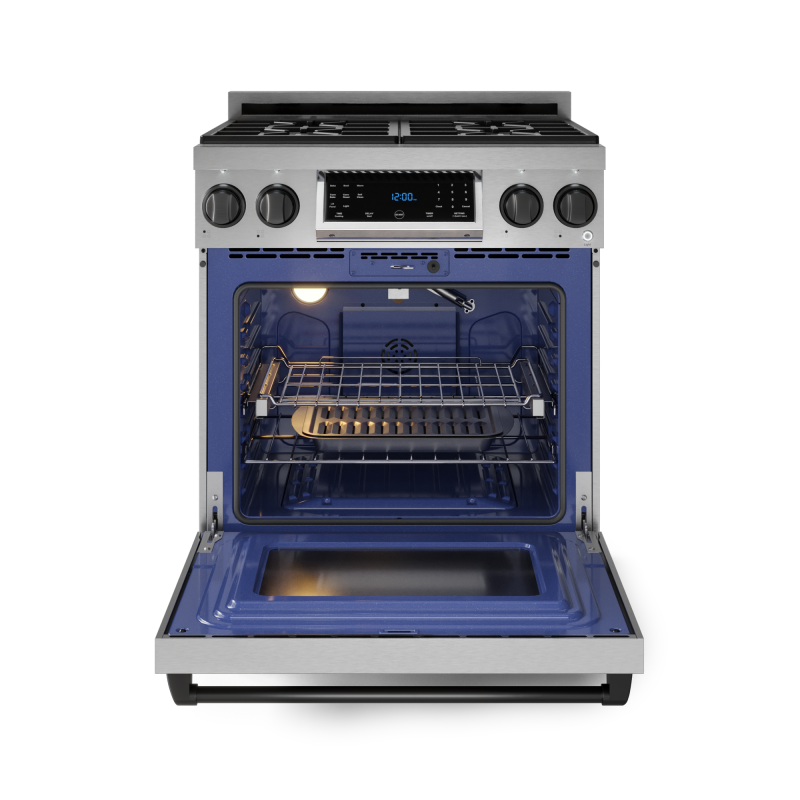 30 Inch Professional LP Range with Tilt Panel Touch Control in Stainless Steel/Black | Gordon Ramsay Series - (RSG30LPBLK) -