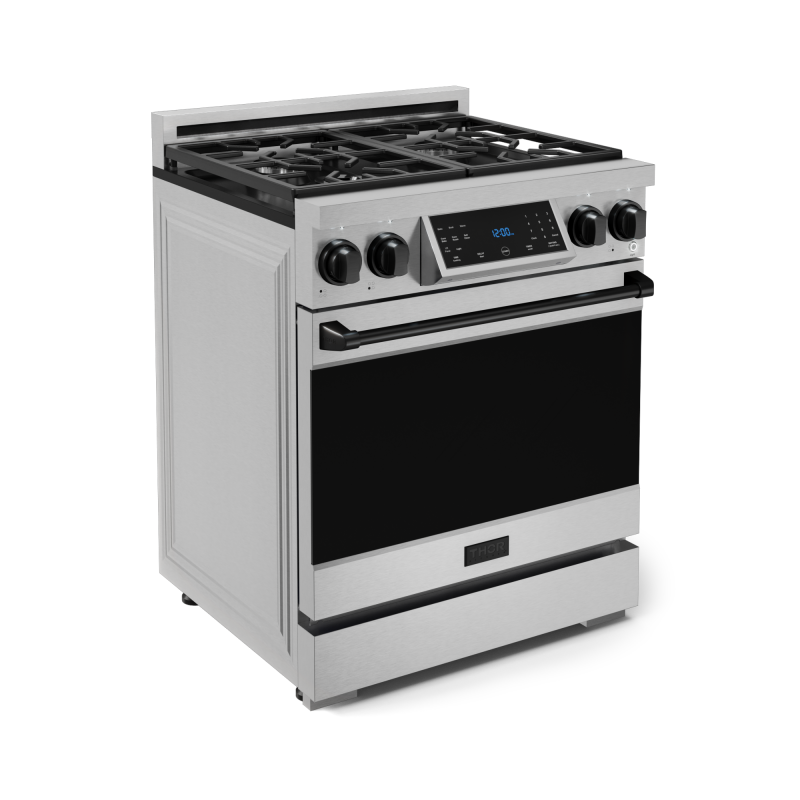 30 Inch Professional LP Range with Tilt Panel Touch Control in Stainless Steel/Black | Gordon Ramsay Series - (RSG30LPBLK) -