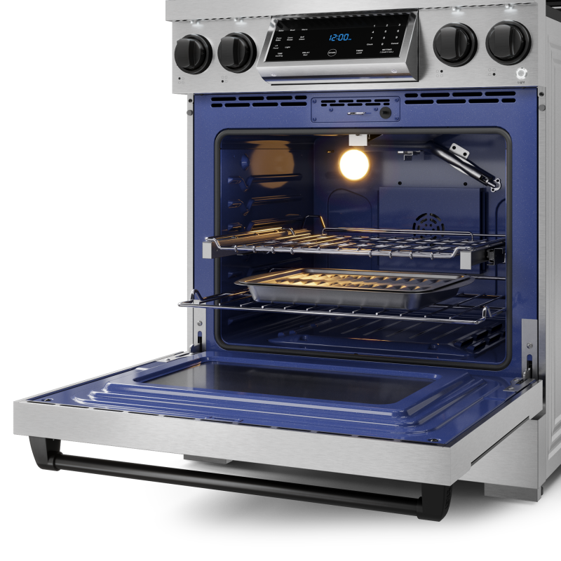 30 Inch Professional LP Range with Tilt Panel Touch Control in Stainless Steel/Black | Gordon Ramsay Series - (RSG30LPBLK) -