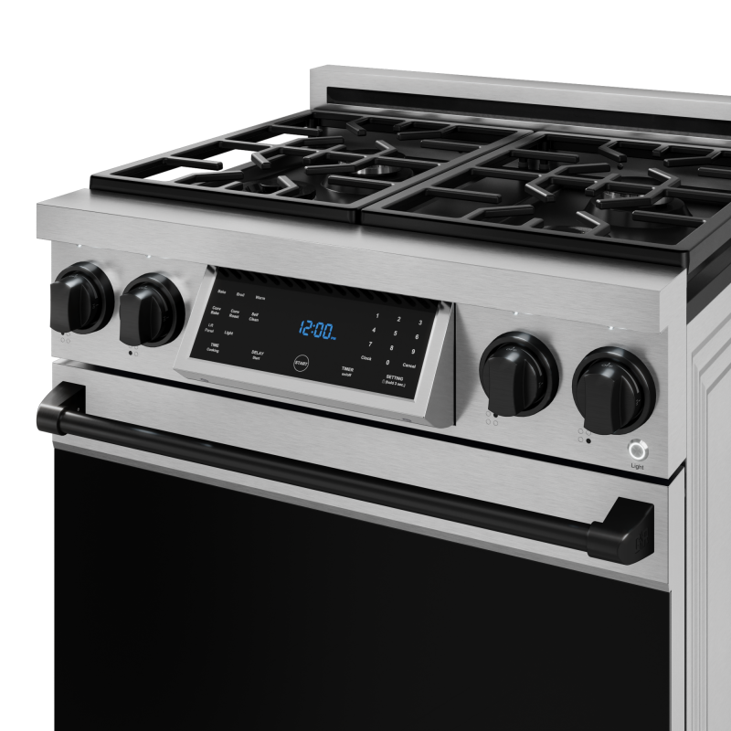 30 Inch Professional LP Range with Tilt Panel Touch Control in Stainless Steel/Black | Gordon Ramsay Series - (RSG30LPBLK) -