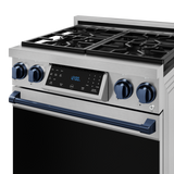 30 Inch Professional LP Range with Tilt Panel Touch Control in Stainless Steel/Blue | Gordon Ramsay Series - (RSG30LPBLU) -