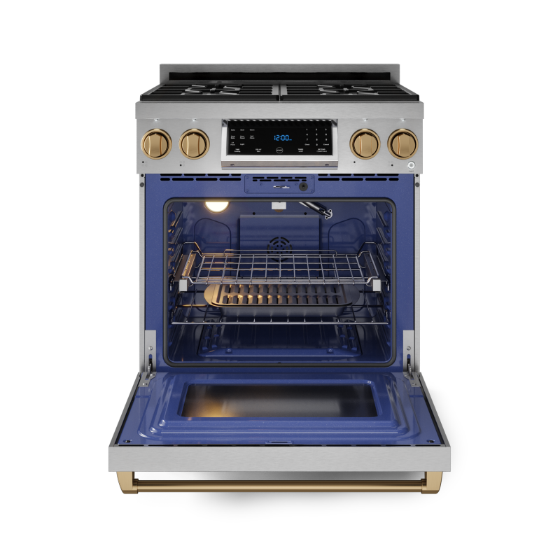30 Inch Professional LP Range with Tilt Panel Touch Control in Stainless Steel/Bronze | Gordon Ramsay Series - (RSG30LPBRZ) -
