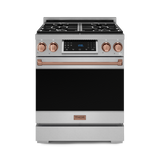 30 Inch Professional Gas Range with Tilt Panel Touch Control in Stainless Steel/Rose Gold | Gordon Ramsay Series - (RSG30RSG) -