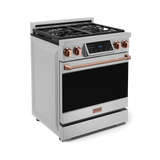 30 Inch Professional Gas Range with Tilt Panel Touch Control in Stainless Steel/Rose Gold | Gordon Ramsay Series - (RSG30RSG) -