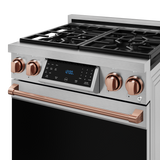 30 Inch Professional Gas Range with Tilt Panel Touch Control in Stainless Steel/Rose Gold | Gordon Ramsay Series - (RSG30RSG) -