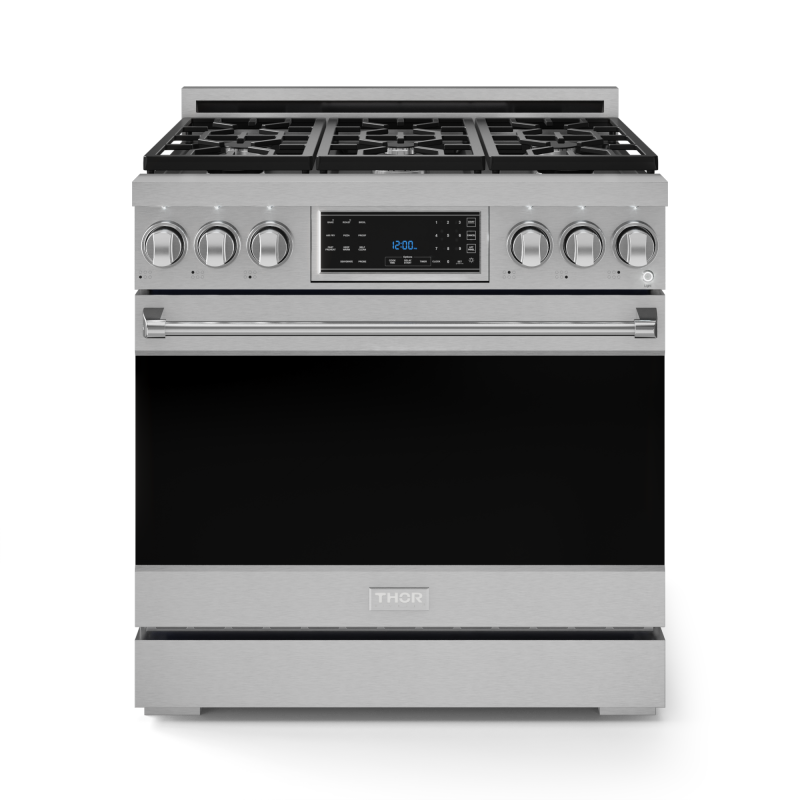 36 Inch Professional Gas Range With Tilt Panel Touch Control In Stainless Steel Gordon Ramsay Series - (RSG36) -