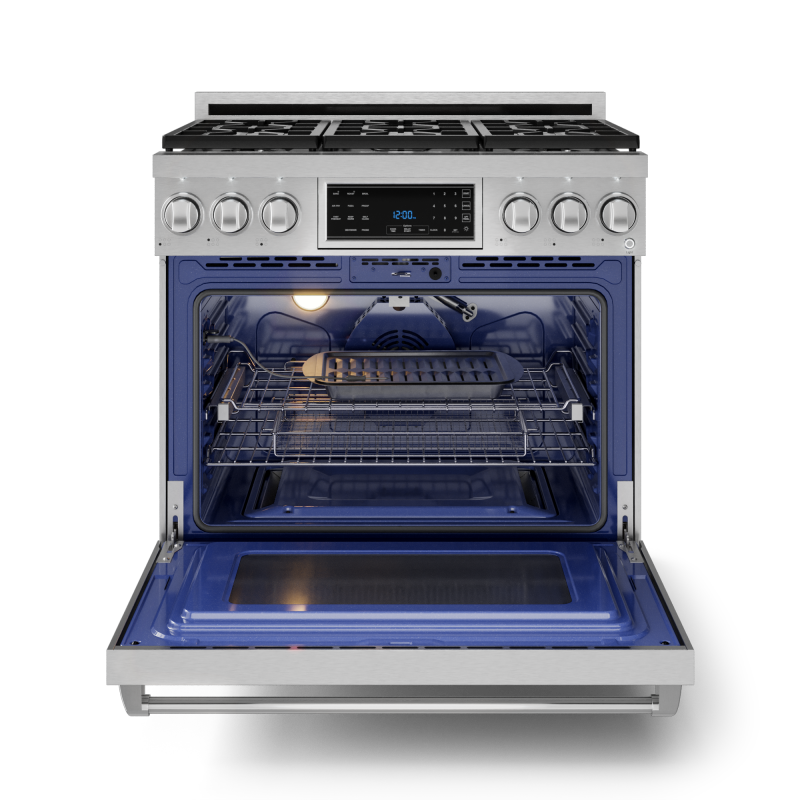 36 Inch Professional Gas Range With Tilt Panel Touch Control In Stainless Steel Gordon Ramsay Series - (RSG36) -