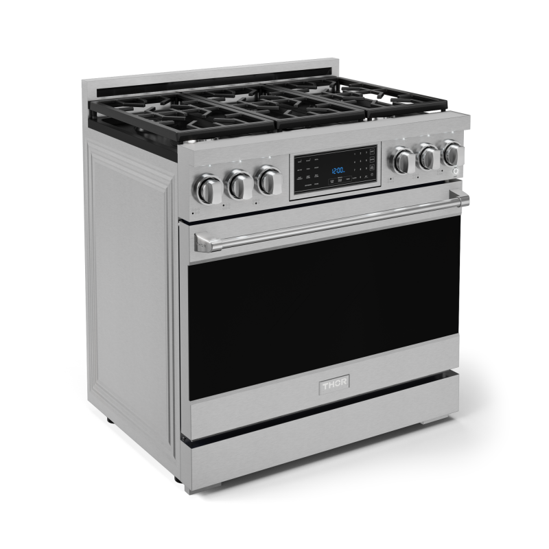36 Inch Professional Gas Range With Tilt Panel Touch Control In Stainless Steel Gordon Ramsay Series - (RSG36) -