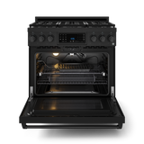 36 Inch Professional Gas Range With Tilt Panel Touch Control In Black Gordon Ramsay Series - (RSG36B) -