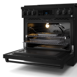36 Inch Professional Gas Range With Tilt Panel Touch Control In Black Gordon Ramsay Series - (RSG36B) -