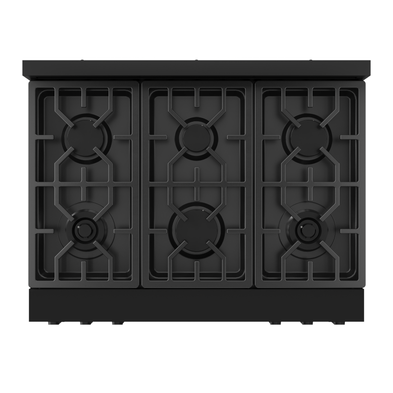 36 Inch Professional Gas Range With Tilt Panel Touch Control In Black Gordon Ramsay Series - (RSG36B) -