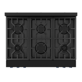 36 Inch Professional Gas Range with Tilt Panel Touch Control in Stainless Black/Blue | Gordon Ramsay Series - (RSG36BBLU) -