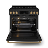 36 Inch Professional LP Range with Tilt Panel Touch Control in Black/Bronze | Gordon Ramsay Series - (RSG36BLPBRZ) -