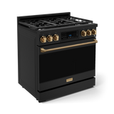 36 Inch Professional LP Range with Tilt Panel Touch Control in Black/Bronze | Gordon Ramsay Series - (RSG36BLPBRZ) -