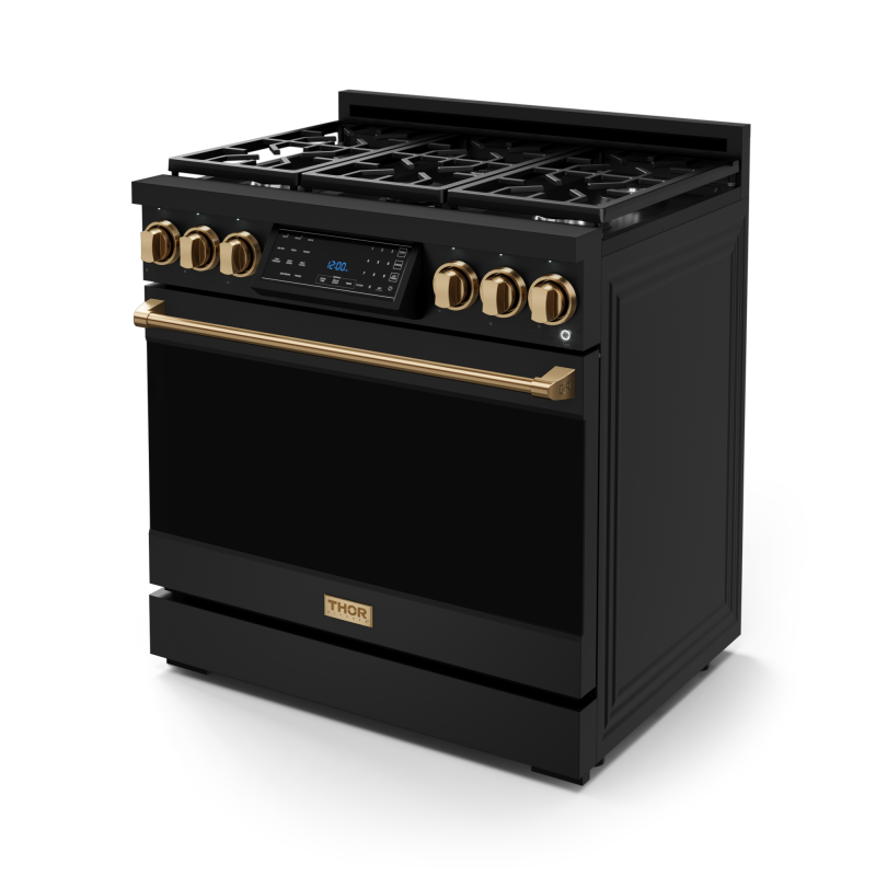 36 Inch Professional LP Range with Tilt Panel Touch Control in Black/Bronze | Gordon Ramsay Series - (RSG36BLPBRZ) -