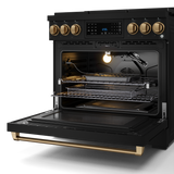 36 Inch Professional LP Range with Tilt Panel Touch Control in Black/Bronze | Gordon Ramsay Series - (RSG36BLPBRZ) -