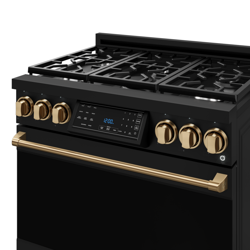 36 Inch Professional LP Range with Tilt Panel Touch Control in Black/Bronze | Gordon Ramsay Series - (RSG36BLPBRZ) -