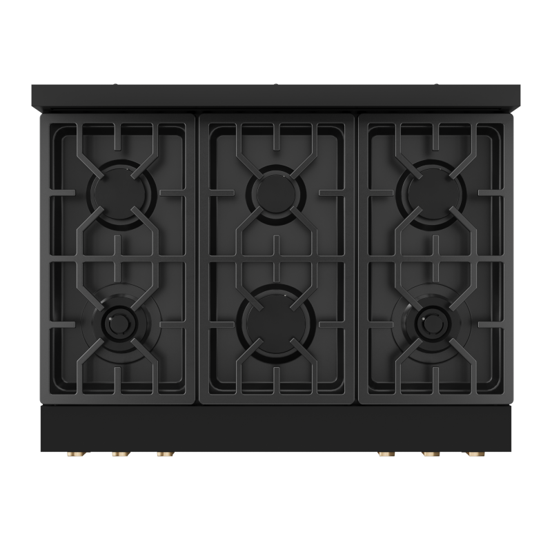 36 Inch Professional LP Range with Tilt Panel Touch Control in Black/Bronze | Gordon Ramsay Series - (RSG36BLPBRZ) -