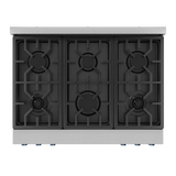 36 Inch Professional Gas Range with Tilt Panel Touch Control in Stainless Steel/Blue | Gordon Ramsay Series - (RSG36BLU) -