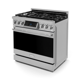 36 Inch Professional Electric Range With Tilt Panel Touch Control In Black Gordon Ramsay Series Rse36b - (RSG36LP) -