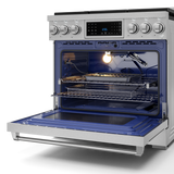 36 Inch Professional Electric Range With Tilt Panel Touch Control In Black Gordon Ramsay Series Rse36b - (RSG36LP) -