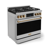 36 Inch Professional LP Range with Tilt Panel Touch Control in Stainless Steel/Bronze | Gordon Ramsay Series - (RSG36LPBRZ) -