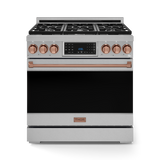 36 Inch Professional LP Range with Tilt Panel Touch Control in Stainless Steel/Rose Gold | Gordon Ramsay Series - (RSG36LPRSG) -