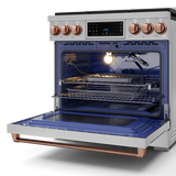 36 Inch Professional LP Range with Tilt Panel Touch Control in Stainless Steel/Rose Gold | Gordon Ramsay Series - (RSG36LPRSG) -