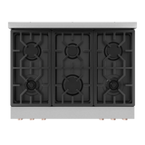 36 Inch Professional Gas Range with Tilt Panel Touch Control in Stainless Steel/Rose Gold | Gordon Ramsay Series - (RSG36RSG) -