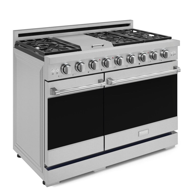 THOR 48 Inch Professional Gas Range with Pro-Style Knobs in Stainless Steel | Gordon Ramsay Series - (RSG48E)