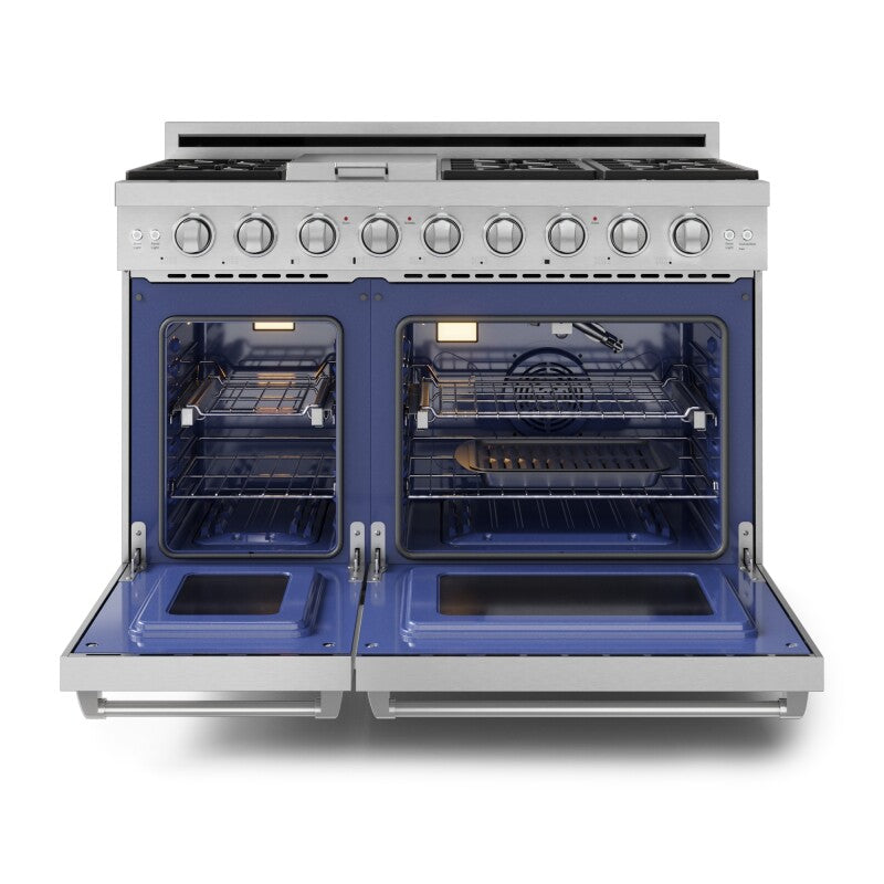 THOR 48 Inch Professional Gas Range with Pro-Style Knobs in Stainless Steel | Gordon Ramsay Series - (RSG48E)