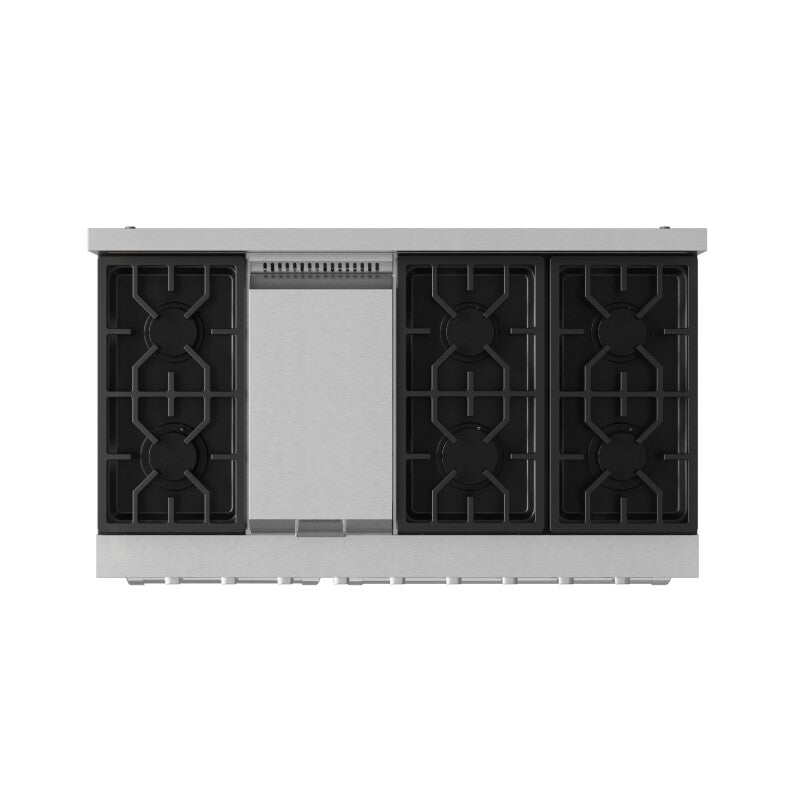 THOR 48 Inch Professional Gas Range with Pro-Style Knobs in Stainless Steel | Gordon Ramsay Series - (RSG48E)