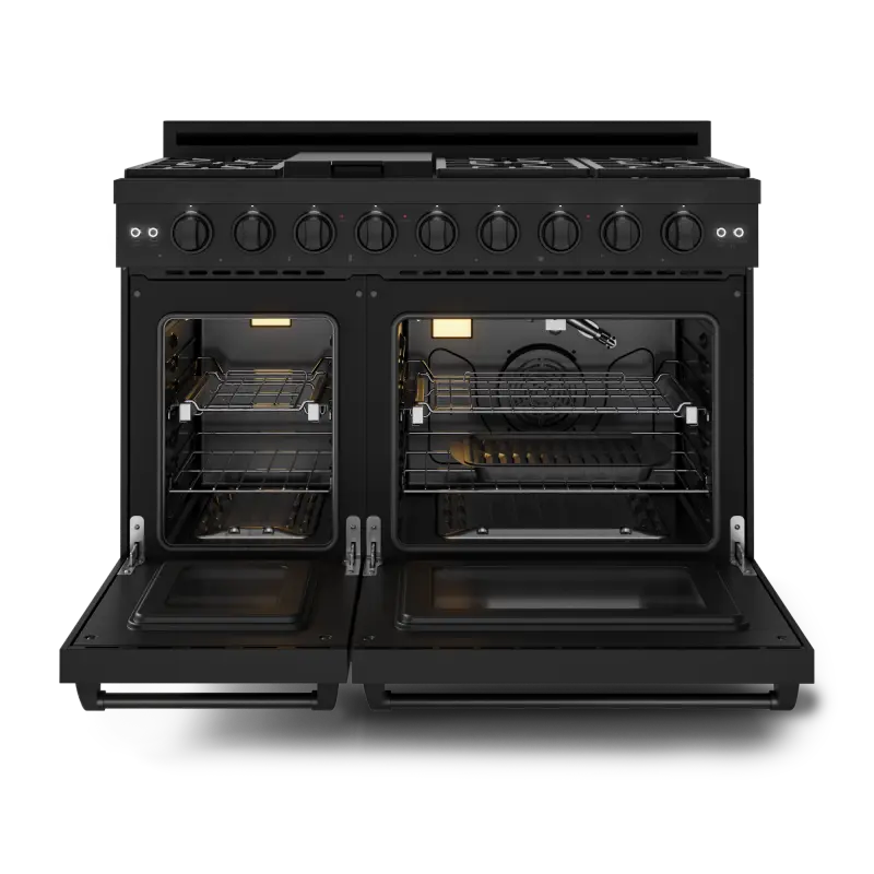 48 Inch Professional Gas Range With Pro-style Knobs In Black Gordon Ramsay Series - (RSG48EB) -