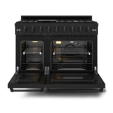 48 Inch Professional Gas Range With Pro-style Knobs In Black Gordon Ramsay Series - (RSG48EB) -