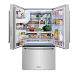 36in. 28.9 cu. ft. Standard-Depth French Door External Water Dispenser Refrigerator with Dual Ice Maker in Fingerprint Resistant Stainless Steel - (RSMW36) -