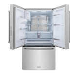 36in. 28.9 cu. ft. Standard-Depth French Door External Water Dispenser Refrigerator with Dual Ice Maker in Fingerprint Resistant Stainless Steel - (RSMW36) -