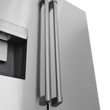 36in. 28.9 cu. ft. Standard-Depth French Door External Water Dispenser Refrigerator with Dual Ice Maker in Fingerprint Resistant Stainless Steel - (RSMW36) -