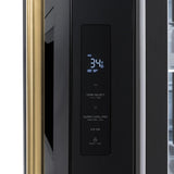 AutographEdition 36 in. 28.9 cu. ft. Standard-Depth French Door External Water Dispenser Refrigerator with Dual Ice Maker in Black Stainless Steel and Polished Gold Handles - (RSMZW36BSG) -
