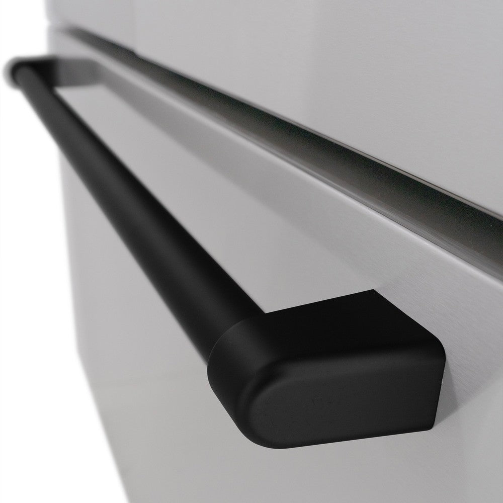 AutographEdition 36 in. 28.9 cu. ft. Standard-Depth French Door External Water Dispenser Refrigerator with Dual Ice Maker in Fingerprint Resistant Stainless Steel and Matte Black Handles - (RSMZW36MB) -