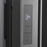 AutographEdition 36 in. 28.9 cu. ft. Standard-Depth French Door External Water Dispenser Refrigerator with Dual Ice Maker in Fingerprint Resistant Stainless Steel and Matte Black Handles - (RSMZW36MB) -