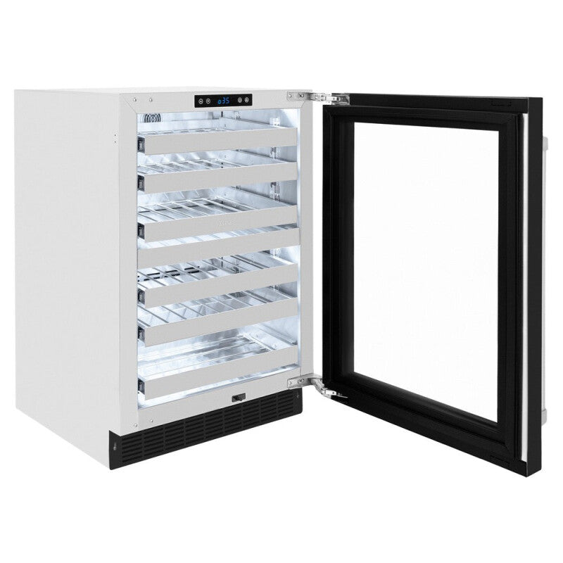 ZLINE 24 in. Touchstone Dual Zone 44 Bottle Wine Cooler With Black Matte Glass Door (RWDO-BLM-24) - (RWDOBLM24) -