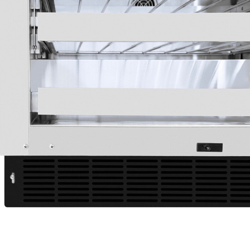 ZLINE 24 in. Touchstone Dual Zone 44 Bottle Wine Cooler With Black Matte Glass Door (RWDO-BLM-24) - (RWDOBLM24) -