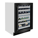 ZLINE 24 in. Touchstone Dual Zone 44 Bottle Wine Cooler With Black Stainless Steel Glass Door (RWDO-BS-24) - (RWDOBS24) -
