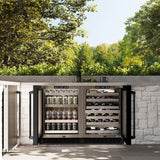 ZLINE 24 in. Touchstone Dual Zone 44 Bottle Wine Cooler With Black Stainless Steel Glass Door (RWDO-BS-24) - (RWDOBS24) -