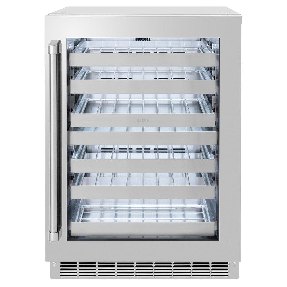 24in. Touchstone Dual Zone 44 Bottle Wine Cooler With Stainless Steel Glass Door - (RWDOGS24) -