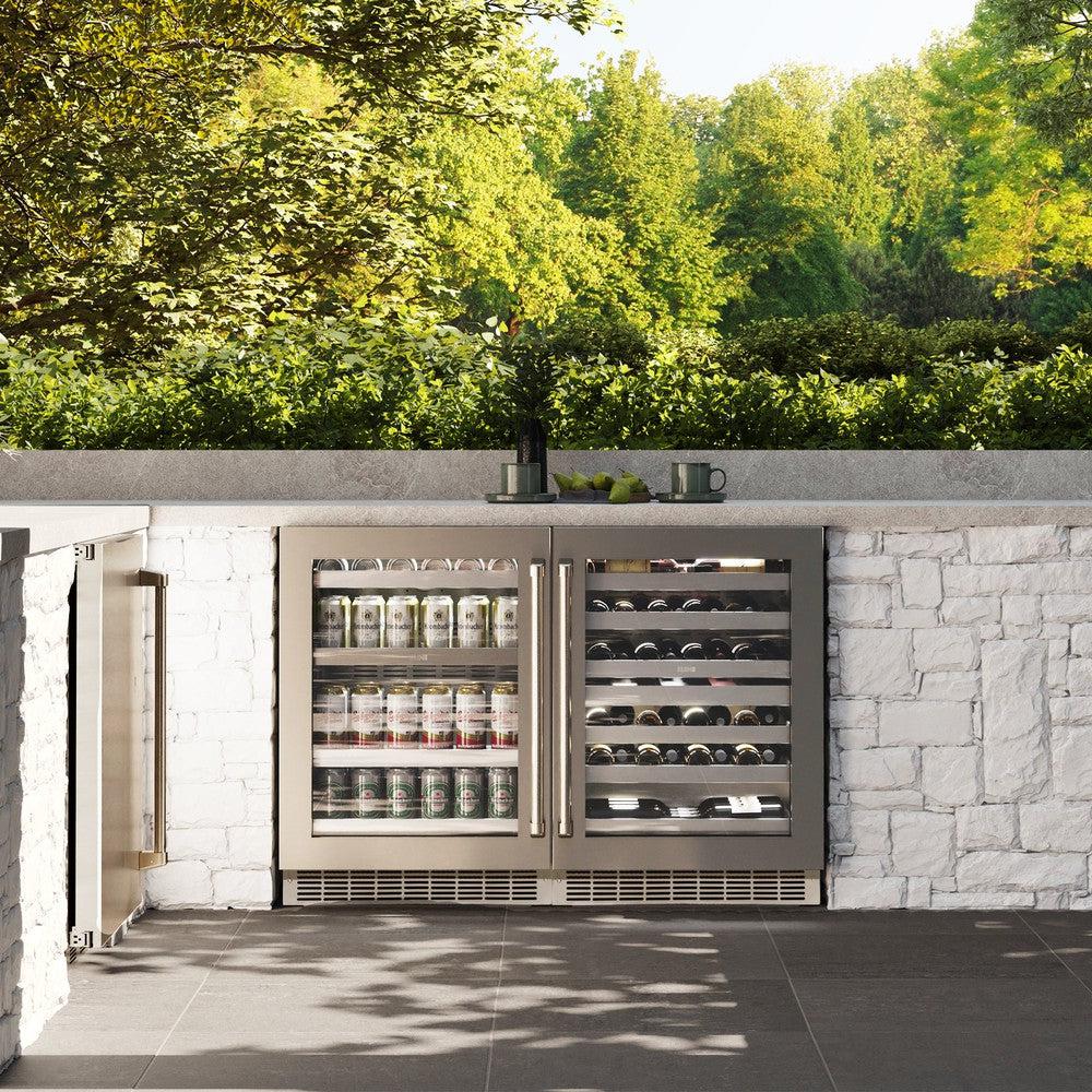 24in. Touchstone Dual Zone 44 Bottle Wine Cooler With Stainless Steel Glass Door - (RWDOGS24) -